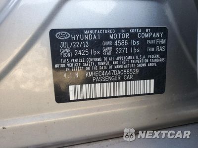 Zdjęcie 13 z 15 samochodu: 2013 HYUNDAI SONATA HYBRID VIN:KMHEC4A47DA088529 - miniatura
