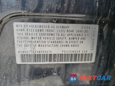 Zdjęcie 13 z 13 samochodu: 2009 VOLKSWAGEN GTI VIN:WVWHD71K09W048074 - miniatura