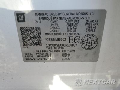 Zdjęcie 12 z 12 samochodu: 2018 CHEVROLET SILVERADO K1500 LTZ VIN:1GCUKSEC0JF130837 - miniatura