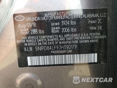 Zdjęcie 14 z 14 samochodu: 2018 HYUNDAI ELANTRA SEL VIN:5NPD84LF9JH390179 - miniatura