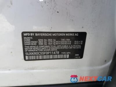 Zdjęcie 13 z 13 samochodu: 2015 BMW X5 XDRIVE35I VIN:5UXKR0C55F0P11478 - miniatura