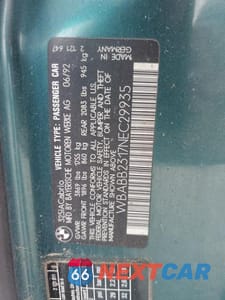 Zdjęcie 12 z 12 samochodu: 1992 BMW 325 IC AUTOMATIC VIN:WBABB2317NEC29935 - miniatura