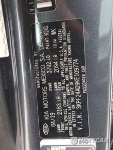 Zdjęcie 13 z 14 samochodu: 2019 KIA FORTE FE VIN:3KPF24AD9KE109774 - miniatura