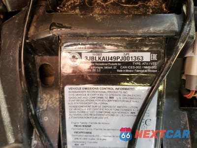 Zdjęcie 10 z 11 samochodu: 2023 CAN-AM OUTLANDER XT 850 VIN:3JBLKAU49PJ001363 - miniatura