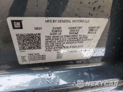 Zdjęcie 12 z 14 samochodu: 2020 CHEVROLET SILVERADO K2500 HEAVY DUTY LT VIN:1GC4YNEY2LF321500 - miniatura