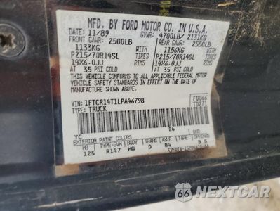 Zdjęcie 12 z 12 samochodu: 1990 FORD RANGER VIN:1FTCR14T1LPA46798 - miniatura