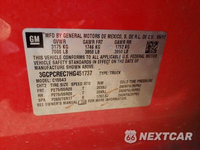 Zdjęcie 13 z 16 samochodu: 2017 CHEVROLET SILVERADO C1500 LT VIN:3GCPCREC7HG451737 - miniatura