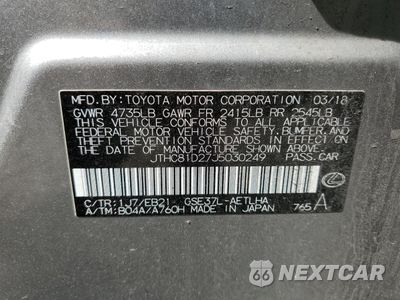 Zdjęcie 13 z 16 samochodu: 2018 LEXUS IS 300 VIN:JTHC81D27J5030249 - miniatura