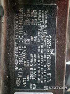 Zdjęcie 13 z 13 samochodu: 2011 KIA SOUL + VIN:KNDJT2A23B7281616 - miniatura