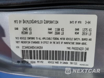 Zdjęcie 12 z 14 samochodu: 2005 CHRYSLER 300C VIN:2C3AA63H85H104264 - miniatura