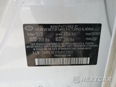Zdjęcie 12 z 12 samochodu: 2021 HYUNDAI SONATA SEL PLUS VIN:5NPEJ4J21MH131831 - miniatura