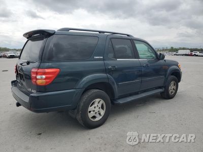 Trzecie zdjęcie samochodu z tyłu: 2002 TOYOTA SEQUOIA LIMITED VIN:5TDBT48A82S101887 - miniatura