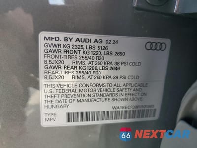 Zdjęcie 13 z 13 samochodu: 2024 AUDI Q3 PREMIUM PLUS S LINE 45 VIN:WA1EECF39R1101985 - miniatura