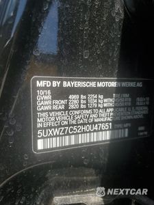 Zdjęcie 13 z 13 samochodu: 2017 BMW X3 SDRIVE28I VIN:5UXWZ7C52H0U47651 - miniatura