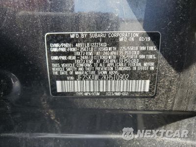 Zdjęcie 13 z 13 samochodu: 2019 SUBARU FORESTER TOURING VIN:JF2SKAWC2KH510902 - miniatura