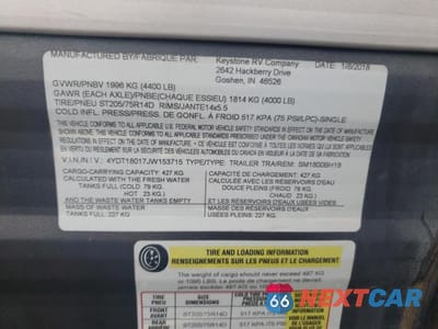 Zdjęcie 10 z 10 samochodu: 2018 KEYSTONE SPRINGDALE VIN:4YDT18017JW153715 - miniatura
