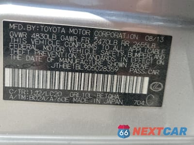 Zdjęcie 12 z 12 samochodu: 2013 LEXUS GS 350 VIN:JTHBE1BL9D5028359 - miniatura