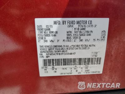 Zdjęcie 13 z 13 samochodu: 2015 FORD EXPLORER LIMITED VIN:1FM5K7F82FGC04817 - miniatura