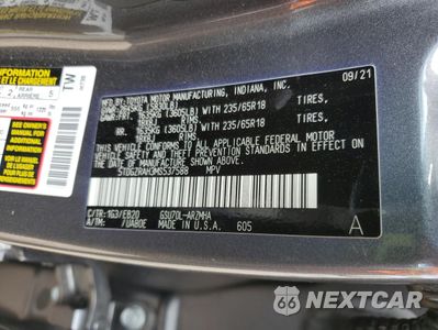 Zdjęcie 15 z 15 samochodu: 2021 TOYOTA HIGHLANDER XLE VIN:5TDGZRAH3MS537588 - miniatura