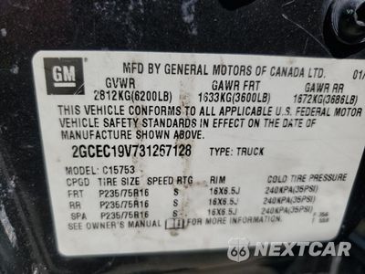 Zdjęcie 12 z 12 samochodu: 2003 CHEVROLET SILVERADO C1500 VIN:2GCEC19V731267128 - miniatura