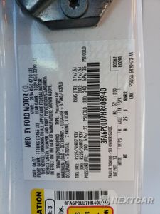 Zdjęcie 12 z 13 samochodu: 2017 FORD FUSION SE HYBRID VIN:3FA6P0LU7HR408940 - miniatura