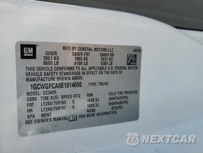 Zdjęcie 12 z 12 samochodu: 2014 CHEVROLET EXPRESS G2500 VIN:1GCWGFCA8E1914690 - miniatura