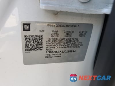 Zdjęcie 14 z 15 samochodu: 2018 CADILLAC CTS LUXURY VIN:1G6AR5SX8J0184934 - miniatura