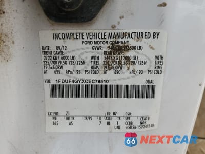 Zdjęcie 10 z 10 samochodu: 2012 FORD F450 SUPER DUTY BUCKET TRUCK VIN:1FDUF4GYXCEC78510 - miniatura