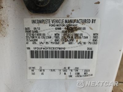 Zdjęcie 10 z 10 samochodu: 2012 FORD F450 SUPER DUTY BUCKET TRUCK VIN:1FDUF4GYXCEC78510 - miniatura