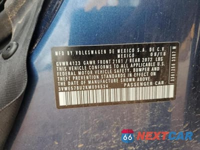 Zdjęcie 13 z 13 samochodu: 2019 VOLKSWAGEN JETTA SEL VIN:3VWE57BU2KM096534 - miniatura
