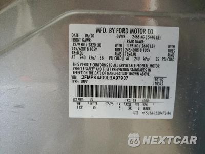 Zdjęcie 13 z 13 samochodu: 2020 FORD EDGE SEL VIN:2FMPK4J99LBA97937 - miniatura