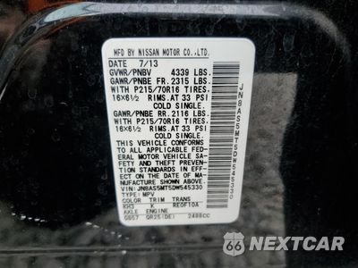 Zdjęcie 15 z 15 samochodu: 2013 NISSAN ROGUE S VIN:JN8AS5MT5DW545330 - miniatura