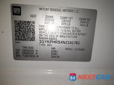 Zdjęcie 13 z 13 samochodu: 2022 CADILLAC XT6 SPORT PLATINUM VIN:1GYKPHRSXNZ214176 - miniatura