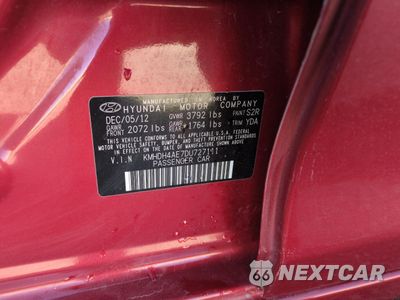 Zdjęcie 13 z 14 samochodu: 2013 HYUNDAI ELANTRA GLS VIN:KMHDH4AE7DU727111 - miniatura