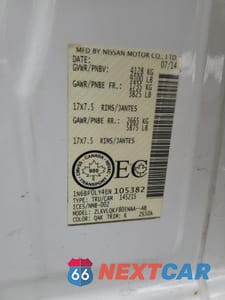 Zdjęcie 13 z 13 samochodu: 2016 NISSAN NV 2500 VIN:1N6BF0LY4EN105382 - miniatura