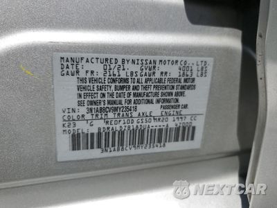 Zdjęcie 14 z 14 samochodu: 2021 NISSAN SENTRA SV VIN:3N1AB8CV9MY235418 - miniatura