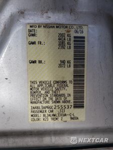 Zdjęcie 12 z 12 samochodu: 2016 NISSAN ALTIMA 3.5SL VIN:1N4BL3AP6GC255537 - miniatura