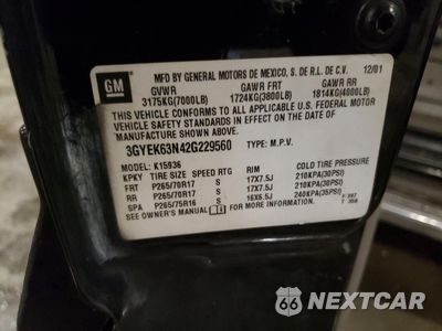 Zdjęcie 15 z 15 samochodu: 2002 CADILLAC ESCALADE EXT VIN:3GYEK63N42G229560 - miniatura