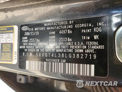 Zdjęcie 14 z 14 samochodu: 2020 KIA OPTIMA LX VIN:5XXGT4L38LG382719 - miniatura