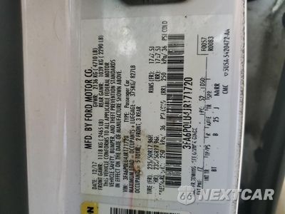 Zdjęcie 12 z 12 samochodu: 2018 FORD FUSION SE HYBRID VIN:3FA6P0LU4JR171720 - miniatura