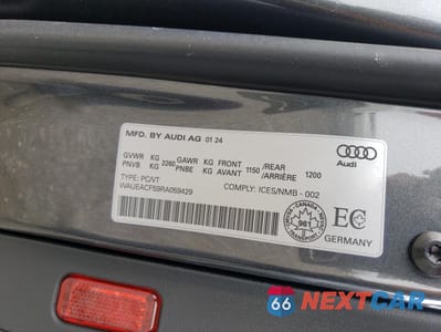Zdjęcie 12 z 12 samochodu: 2024 AUDI A5 PRESTIGE 45 VIN:WAUEACF59RA059429 - miniatura