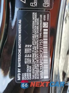 Zdjęcie 12 z 12 samochodu: 2024 BMW 430XI VIN:WBA73AP03RCP37753 - miniatura