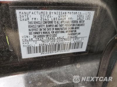 Zdjęcie 12 z 15 samochodu: 2021 NISSAN SENTRA SR VIN:3N1AB8DV1MY313253 - miniatura