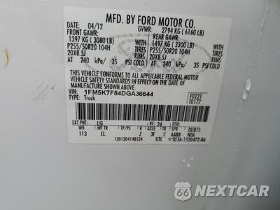 Zdjęcie 14 z 14 samochodu: 2013 FORD EXPLORER LIMITED VIN:1FM5K7F84DGA36644 - miniatura