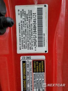 Zdjęcie 12 z 12 samochodu: 2008 HONDA CIVIC EX VIN:2HGFG12848H545724 - miniatura