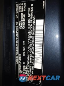 Zdjęcie 8 z 8 samochodu: 2023 POLESTAR 2 VIN:YSMET3KA4PL121146 - miniatura