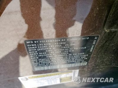 Zdjęcie 13 z 13 samochodu: 2013 VOLKSWAGEN TOUAREG V6 VIN:WVGEF9BP7DD001921 - miniatura
