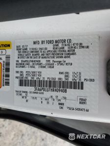 Zdjęcie 12 z 12 samochodu: 2017 FORD FUSION SE HYBRID VIN:3FA6P0LU7HR409408 - miniatura