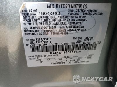 Zdjęcie 12 z 12 samochodu: 2005 FORD FIVE HUNDRED LIMITED VIN:1FAFP25195G155959 - miniatura