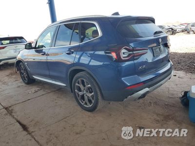 Drugie zdjęcie samochodu z przodu: 2022 BMW X3 SDRIVE30I VIN:5UX43DP03N9K14570 - miniatura